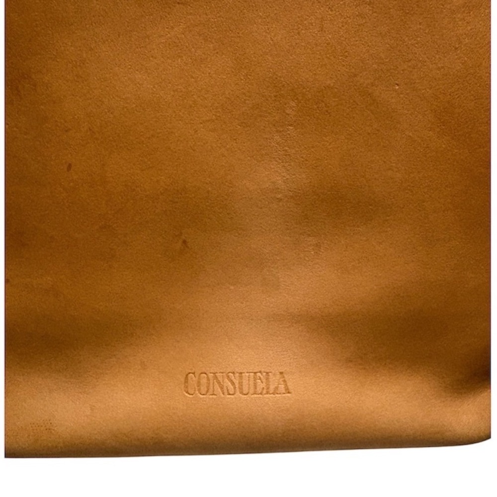 Consuela Diego Wedge Crossbody Bag Women's Tan Leather Multi-Color Strap - Picture 2 of 7